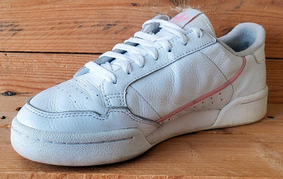 Adidas Continental 80 Low Leather Trainers UK7.5/US9/EU41 G27722 White/Pink