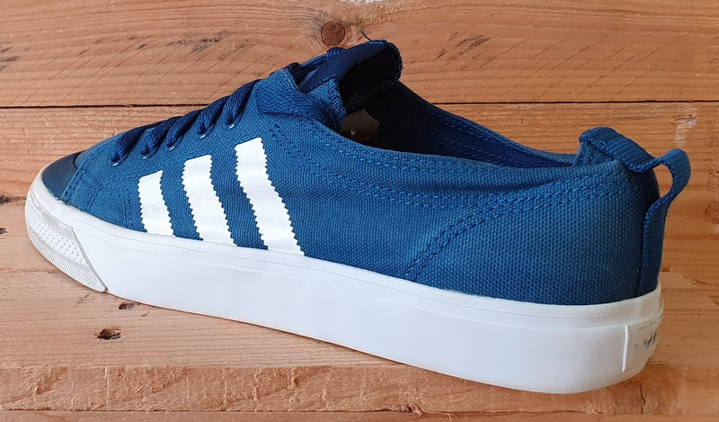 Adidas Nizza Low Canvas Trainers UK10/US10.5/EU44.5 D65866 Tribe Blue/White