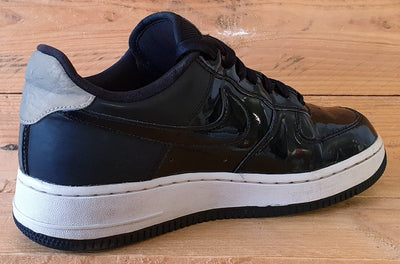 Nike Air Force 1 07 Low Leather Trainers UK6/US8.5/EU40 AH6827-001 Black/Silver