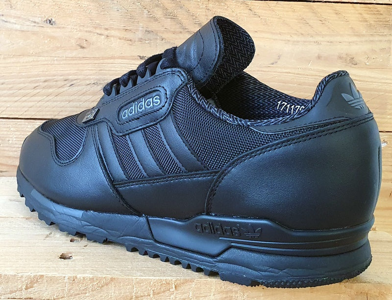 Adidas Hartness SPZL Low Leather Trainers UK9/US9.5/EU43 HP8844 Triple Black