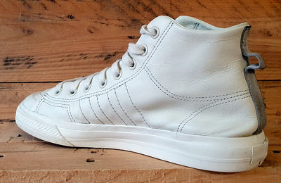 Adidas Originals Nizza Mid Leather Trainers UK9/US9.5/E43 EF5756 Off White/Cream