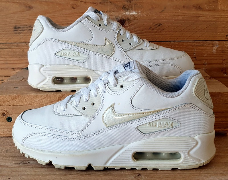 Nike Air Max 90 LTR Low Leather Trainers UK5/US5.5Y/EU38 724821-100 White