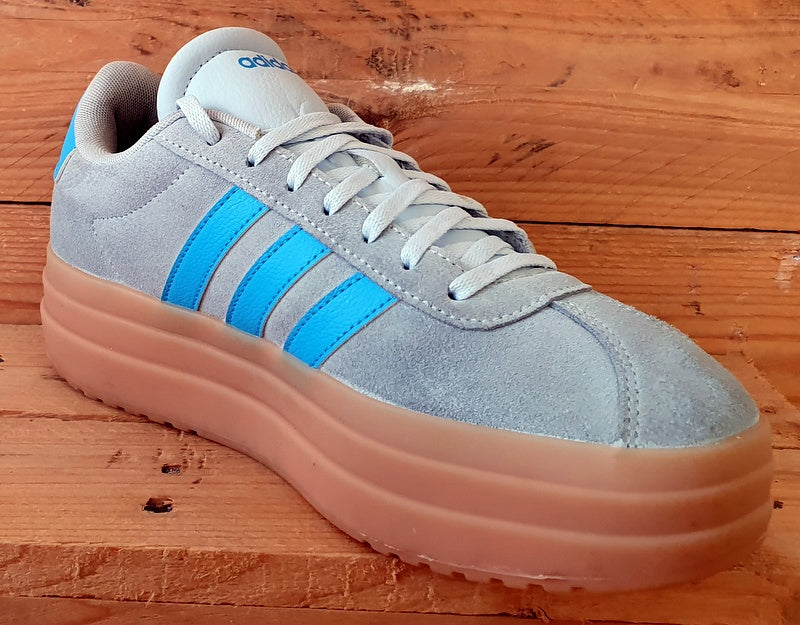 Adidas VL Court Bold Low Suede Trainers UK7/US8.5/EU40.5 IH2310 Halo Blue