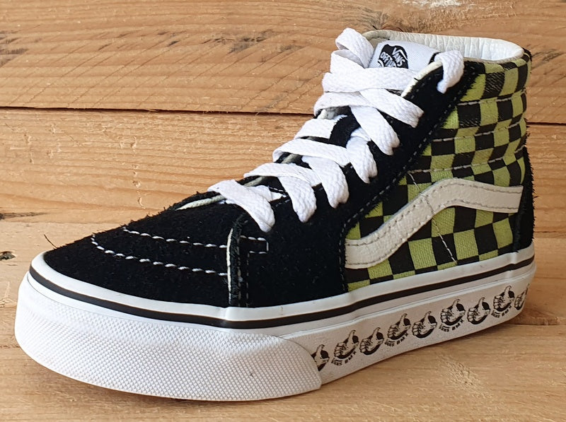 Vans BMX SK8 Hi Kids Trainers UK11/US11.5/EU28 500714 Chequered Black/Green