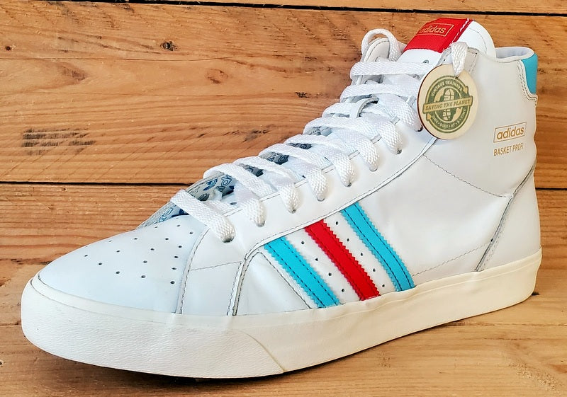 Adidas Basket Profi Mid Leather Trainers UK10/US10.5/E44.5 FW5000 White/Blue/Red