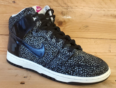 Nike Dunk Skinny Print Mid Suede Trainers UK4/US6.5/EU37.5 543242-006 Black