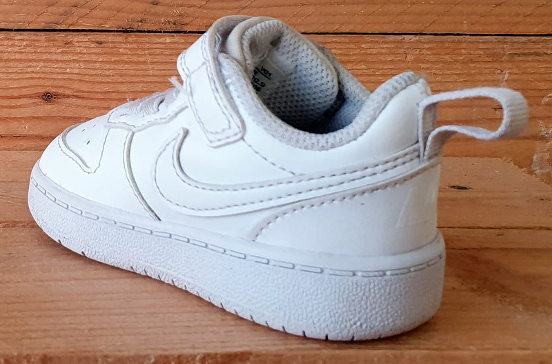 Nike Court Borough Low Kids Trainers UK3.5/US4C/E19.5 DV5458-106 Triple White