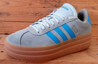 Adidas VL Court Bold Low Suede Trainers UK7/US8.5/EU40.5 IH2310 Halo Blue