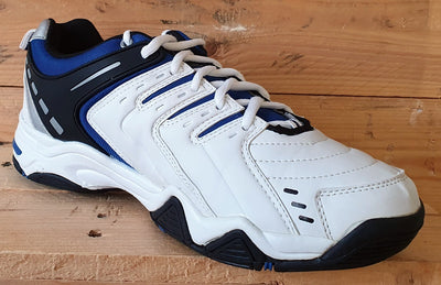 Dutchy Victory Run Low Leather Trainers UK9/US9.5/EU43 White/Black/Blue/Grey