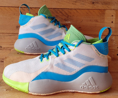 Adidas D Rose 773 Mid Textile Trainers UK10.5/US11/EU45 FY0885 White Signal Cyan