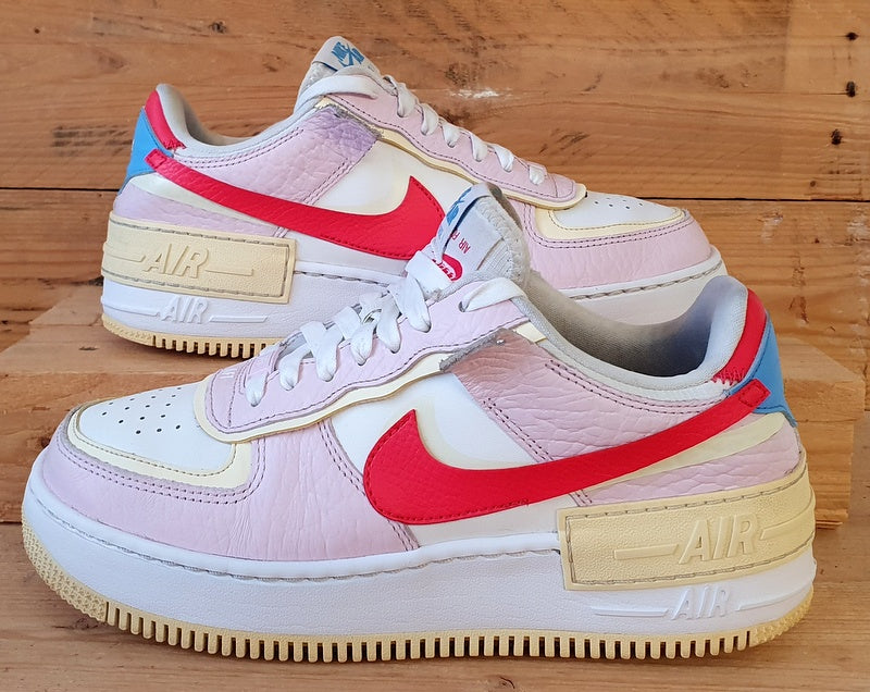 Nike Air Force 1 Shadow Low Leather Trainers UK6/US8.5/E40 DN5055-600 Pink/White