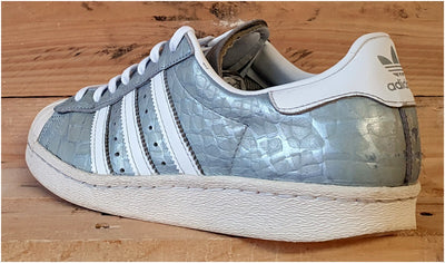 Adidas Superstar Low Leather Trainers UK8/US9.5/EU42 S76415 White/Grey/Silver