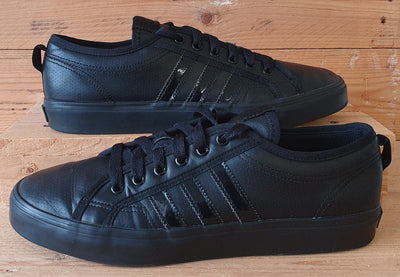 Adidas Nizza Low Leather Trainers UK10/US10.5/EU44.5 BB5380 Triple Black