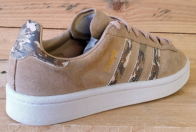 Adidas Campus Low Suede Trainers UK4/US4.5/EU36.5 B38004 Beige/Camouflage