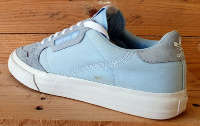 Adidas Continental Vulc Low Canvas Trainers UK6/US6.5/EU39 EG6735 Glow Blue