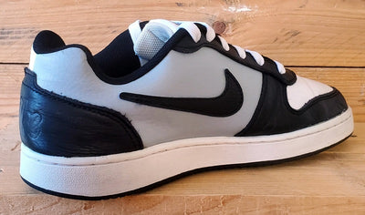 Nike Ebernon Premium Leather Trainers UK6/US7/EU40 AQ1774-102 Black/White