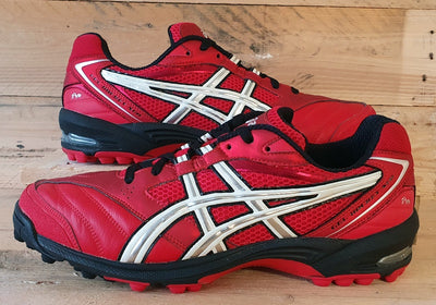 Asics Gel-Hockey Neo 2 Low Leather Trainers UK10.5/US11.5/EU46  P208Y Red/Black