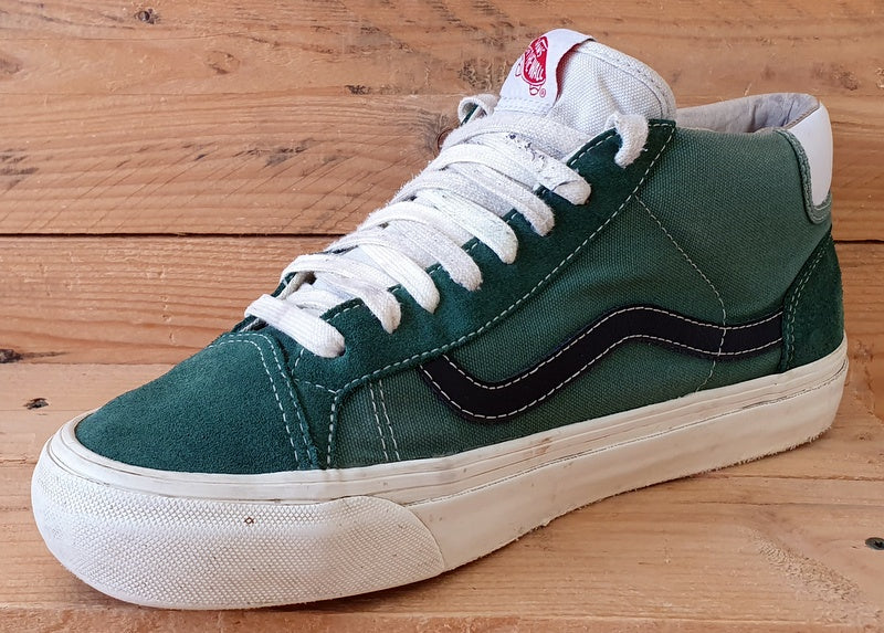 Vans Off The Wall Mid Canvas Trainers UK9/US10/EU43 721278 Forest Green/Black