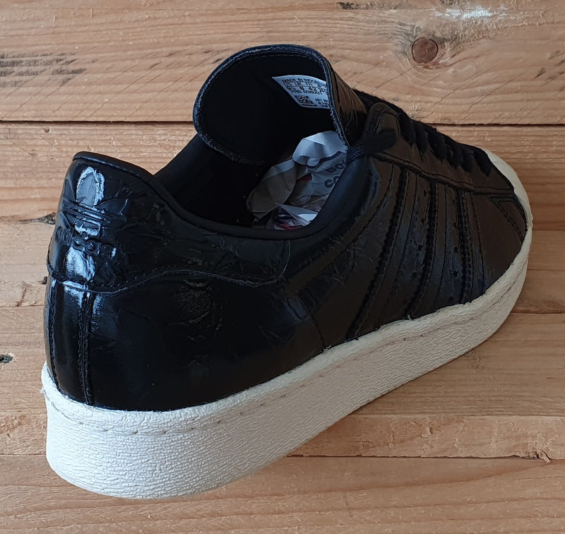 Adidas Superstar 80s Low Leather Trainers UK8/US9.5/EU42 BB2055 Core Black