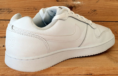 Nike Ebernon Low Leather Trainers UK7/US9.5/EU41 AQ1779-100 Triple White