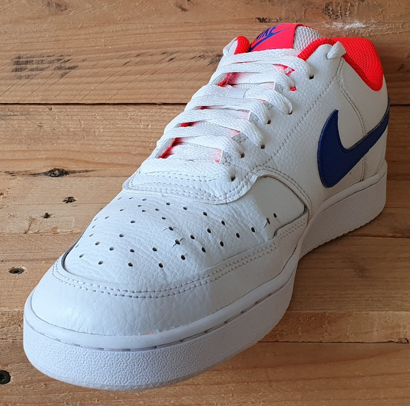 Nike Court Vision Low Leather Trainers UK9/US10/EU44 CD5463-104 White/Blue