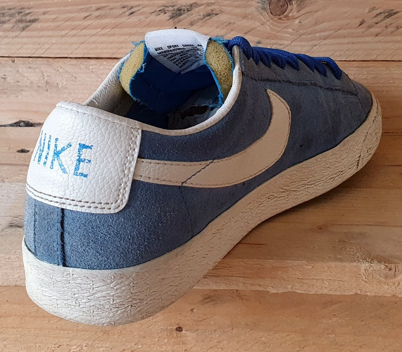 Nike Blazer Premium VNTG Low Suede Trainers UK7/US8/EU41 443903-403 Blue/White