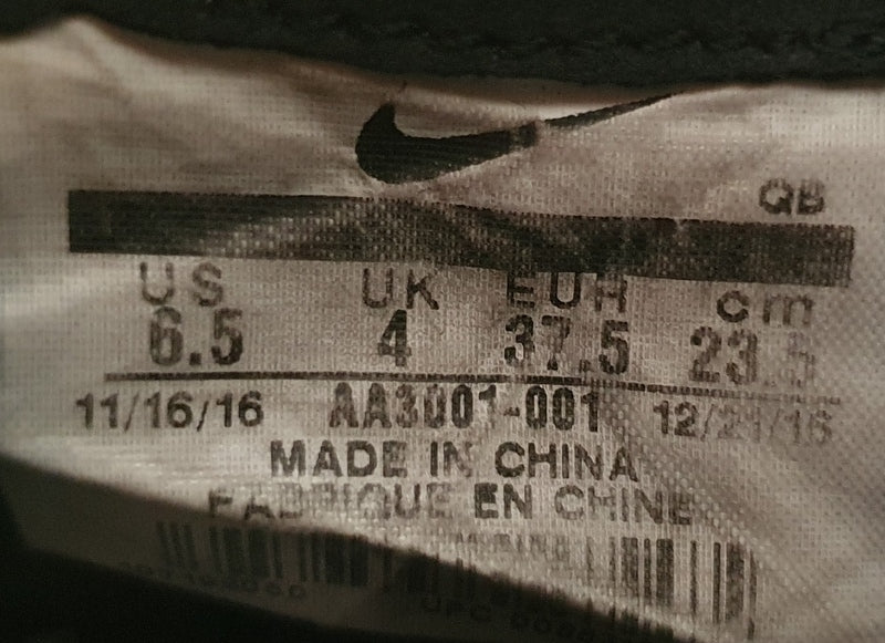 Nike Blazer London Low Leather Trainers UK4/US6.5/EU37.5 AA3001-001 Black/White