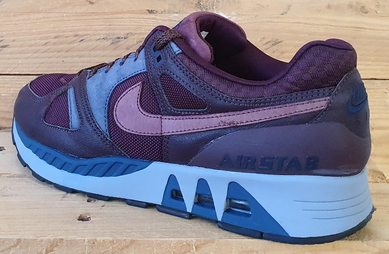 Nike Air Stab Low Textile Trainers UK8/US9/EU42.5 709009-664 Burgundy/Blue