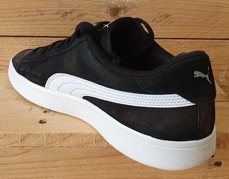 Puma Smash V2 Low Suede Trainers UK10/US11/EU44.5 364989-01 Black/White