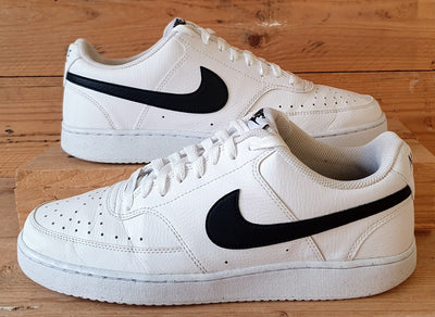 Nike Court Vision Low Leather Trainers UK9/US10/EU44 DH2987-101 White/Black