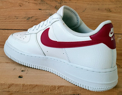 Nike Air Force 1 '07 Leather Trainers UK6/US8.5/EU40 315115-154 White Noble Red