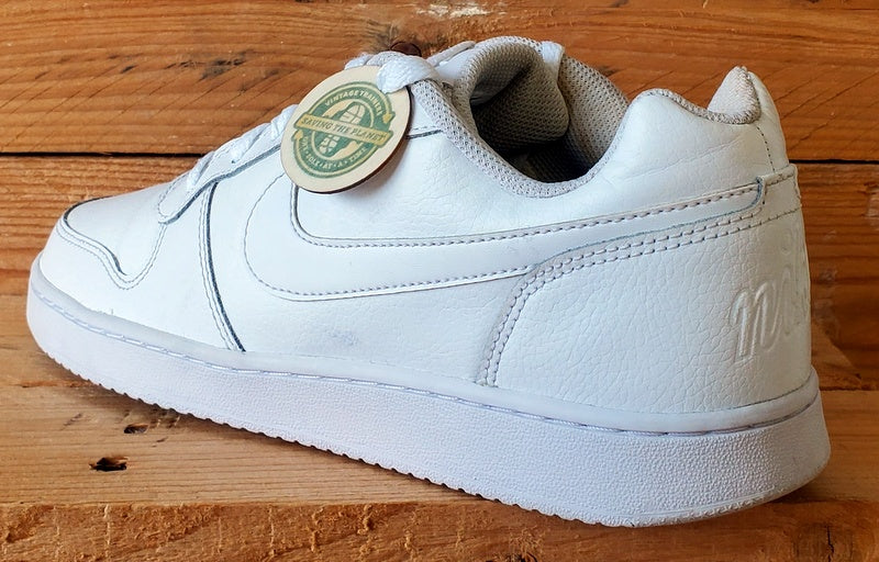 Nike Ebernon Low Leather Trainers UK7/US9.5/EU41 AQ1779-100 Triple White