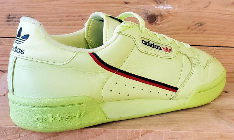 Adidas Continental 80 Leather Trainers UK9.5/US10/EU44 B41675 Semi Frozen Yellow