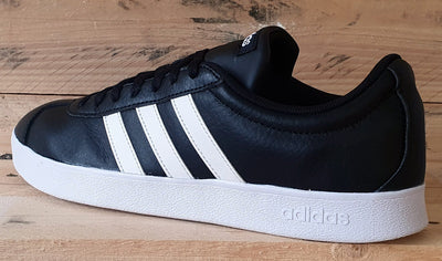 Adidas VL Court 2.0 Low Leather Trainers UK8.5/US9/E42.5 B43814 Black/White