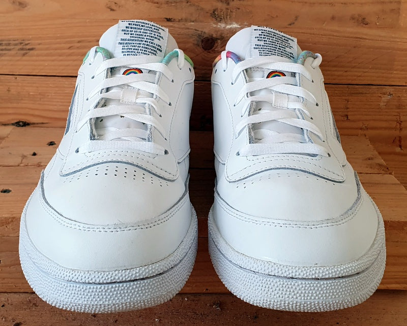 Reebok Club C 85 Pride Low Leather Trainers UK11/US12/EU45.5 FX4771 White Multi