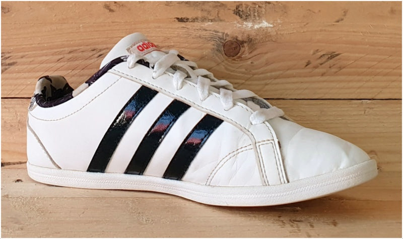 Adidas VS Coneo QT W Low Leather Trainers 4.5 US6 EU37 DB1804 Black White VintageTrainers