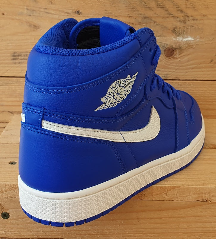 Nike Air Jordan 1 Leather Trainers UK7.5/US8.5/EU42 555088-401 Hyper Royal/White