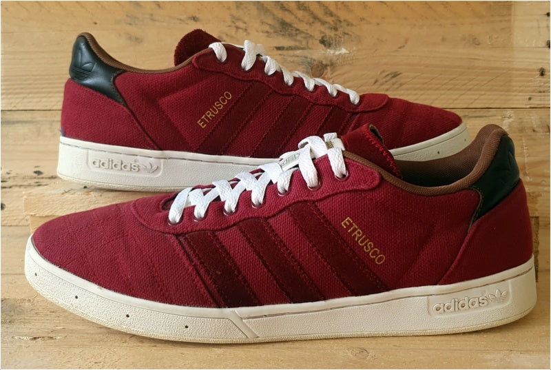 Adidas Original Etrusco Low Canvas Trainers UK11/US11.5/EU46 G66103 Red/White