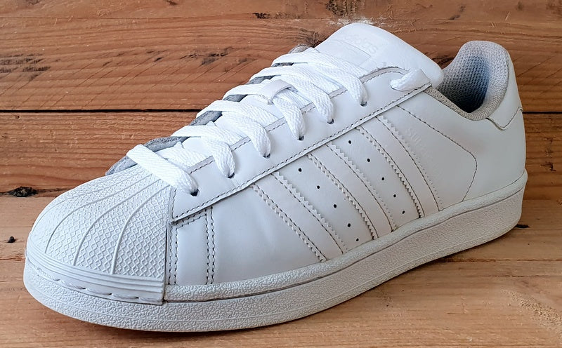 Adidas Superstar Foundation Leather Trainers UK8/US8.5/EU42 B27136 Triple White