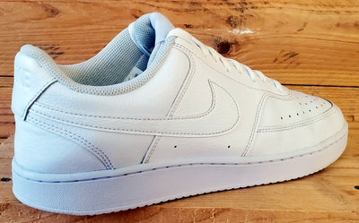 Nike Court Vision Low Leather Trainers UK11/US12/EU46 CD5463-100 Triple White