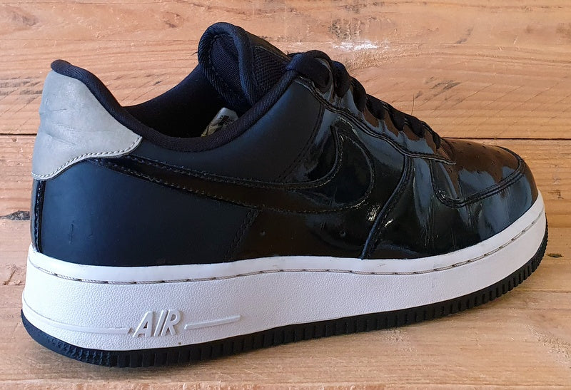 Nike Air Force 1 07 Low Leather Trainers UK6/US8.5/EU40 AH6827-001 Black/Silver