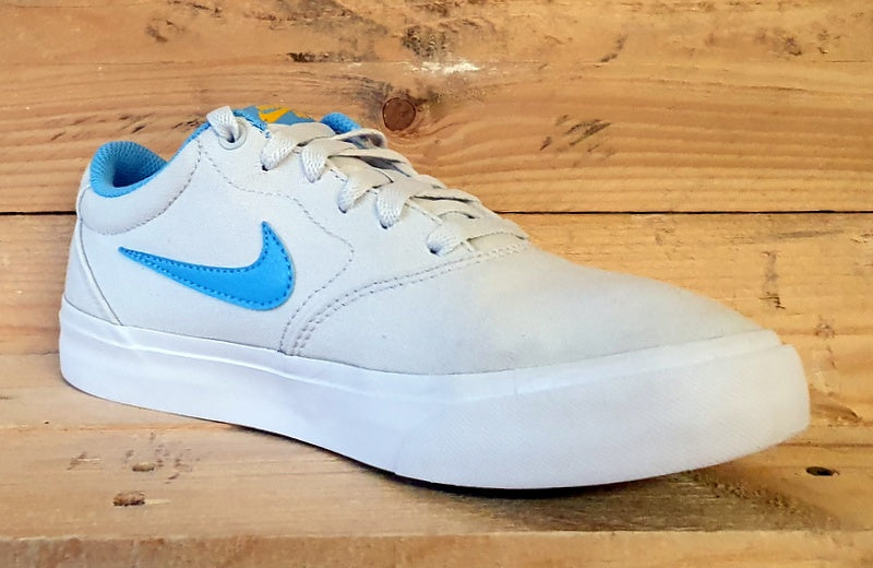 Nike SB Charge Low Canvas Trainers UK5/US5.5Y/EU38 CQ0260-003 White/Blue