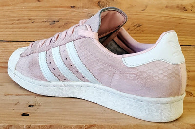 Adidas Superstar 80s Low Suede Trainers UK6.5/US8/EU40 S75059 Blush Pink/White