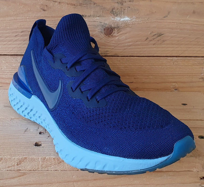 Nike Epic React 2 Low Flyknit Trainers UK7/US8/EU41 BQ8928-400 Blue Void