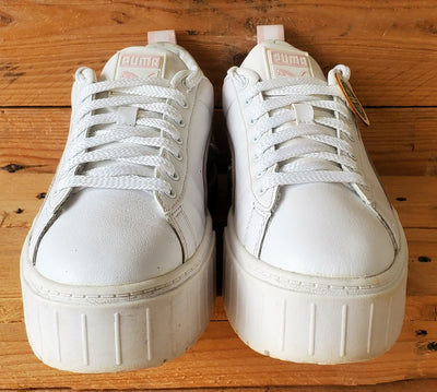 Puma Mayze Platform Low Leather Trainers UK7/US9.5/EU40.5 381983-08 White