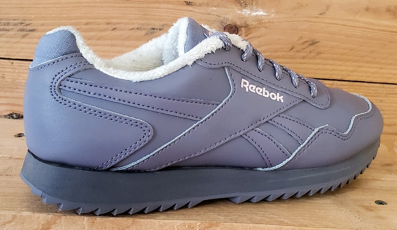 Reebok Royal Glide Ripple Low Leather Trainers UK5/US7.5/EU38 FW0842 Grey Purple