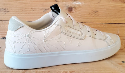 Adidas Sleek Series Low Leather Trainers UK6.5/US8/EU40 EG7753 Linen/White