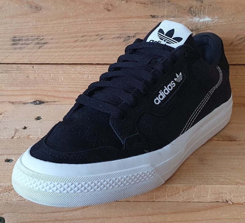 Adidas Continental Vulc Canvas/Suede Trainers UK8/US8.5/EU42 EF3524 Core Black