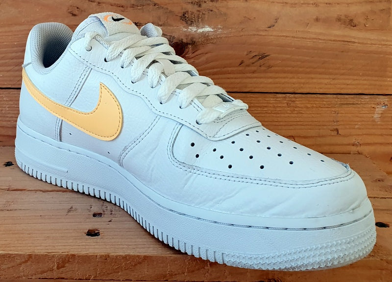 Nike Air Force 1 Low Leather Trainers UK7.5/US10/E42 FQ2742-100 White/Yellow