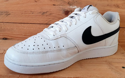 Nike Court Vision Low Leather Trainers UK10/US11/EU45 CD5463-101 White/Black